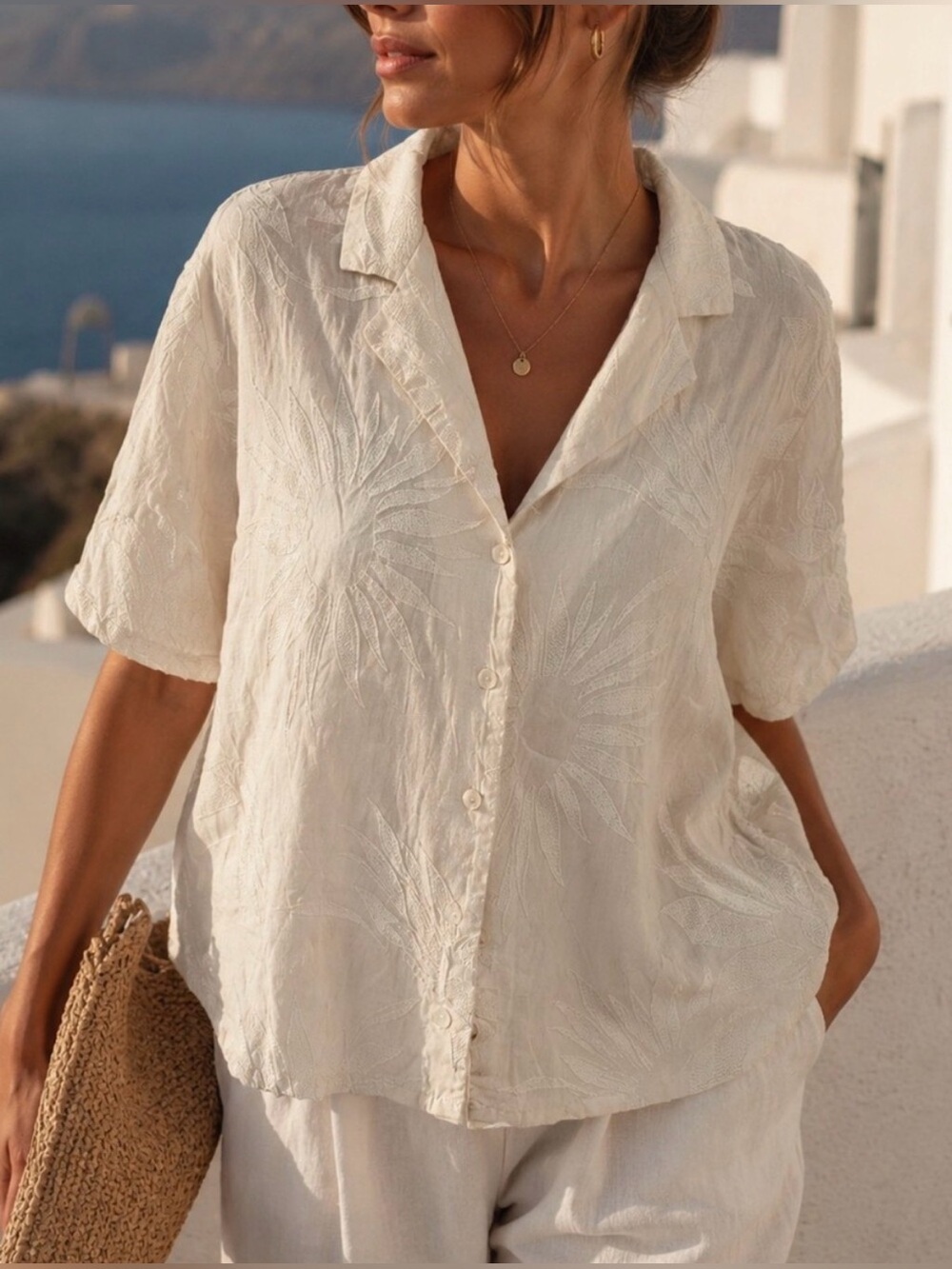 Joie 100% Linen Floral Button Up Top Small Quiet Luxury Coastal
Summer Vacation